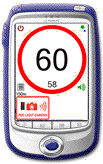 SpeedAlert running on a PDA