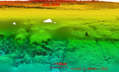 Bulli landslide - courtesy Dr Dietmar Muller, Sydney University
